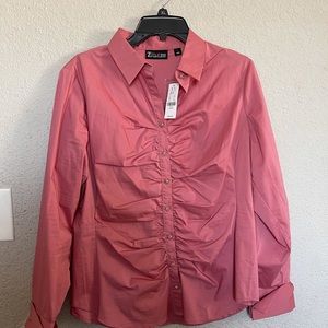 Blouse bottom down rose pink New York & co